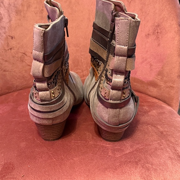 Jellypop Taupe Ankle Boots with Strap Detail - Picture 4 of 9